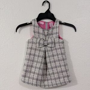 Stylish Plaid Dress With Bow